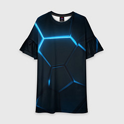 Детское платье Черные плиты с синим светом