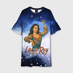 Платье клеш для девочки Lana Del Rey танцует, цвет: 3D-принт