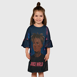 Платье клеш для девочки Juice WRLD - Неоновый аниме арт, цвет: 3D-принт — фото 2