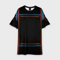 Детское платье Neon black red blue