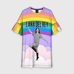 Детское платье Lana Del Rey на фоне радуги