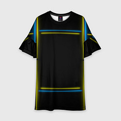 Детское платье Neon yellow blue