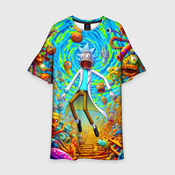 Детское платье Кошмарный сон Рика Санчеса - нейроарт фантазия