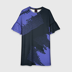 Детское платье Абстрактная текстура в синем