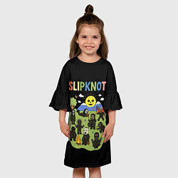 Платье клеш для девочки Slipknot, мультяшный стиль, цвет: 3D-принт — фото 2