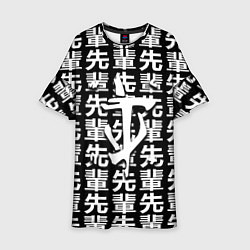 Платье клеш для девочки Doom logo japan, цвет: 3D-принт
