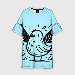 Детское платье Чайка в стиле скетча