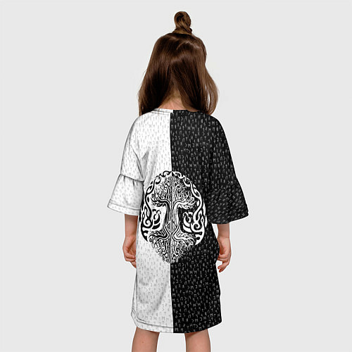 Детское платье Волки воины и знак молот тора в рунах / 3D-принт – фото 4