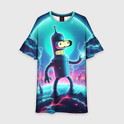 Детское платье Робот-сгибальщик Бендер пропускает через себя молн