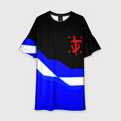 Платье клеш для девочки Doom sport geometry, цвет: 3D-принт