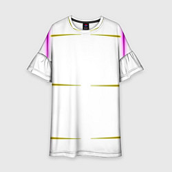 Детское платье Color white pink yellow stripes