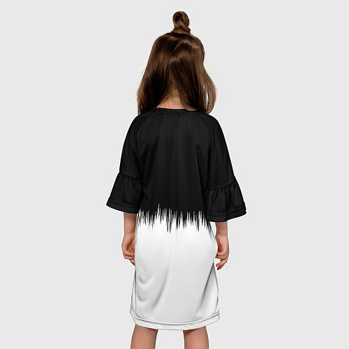 Детское платье Doom краски черно белый / 3D-принт – фото 4