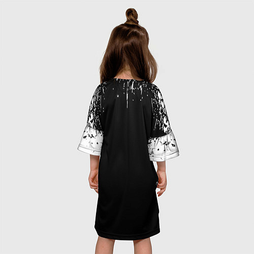 Детское платье Doom краска белая текстура / 3D-принт – фото 4