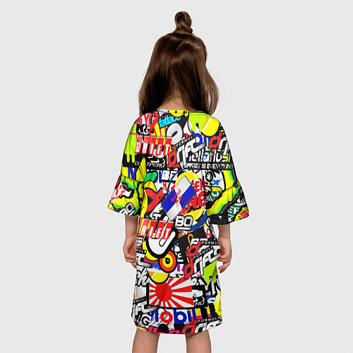 Детское платье Monster energy брендовый стиль / 3D-принт – фото 4
