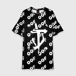 Платье клеш для девочки Doom off black, цвет: 3D-принт