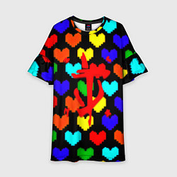 Детское платье Doom love pixel pattern