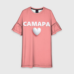 Платье клеш для девочки Самара сердце, цвет: 3D-принт