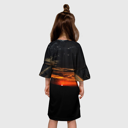 Детское платье Закат на плато / 3D-принт – фото 4