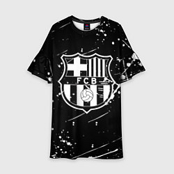 Платье клеш для девочки Barcelona краски белые, цвет: 3D-принт