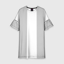 Платье клеш для девочки Color white grey, цвет: 3D-принт