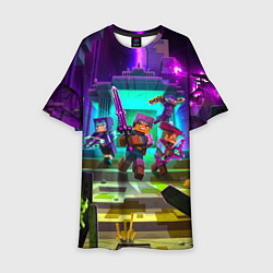 Детское платье Майнкрафт - воины вышли из портала