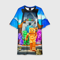 Детское платье Майнкрафт - искатели приключений
