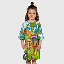 Платье клеш для девочки Селяне, цвет: 3D-принт — фото 2