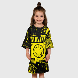 Платье клеш для девочки Nirvana smile 1987, цвет: 3D-принт — фото 2