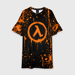 Платье клеш для девочки Халф лайф - подтеки, цвет: 3D-принт