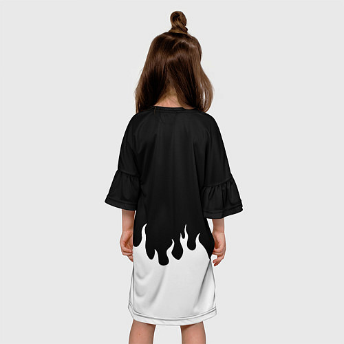 Детское платье Барселона белый огонь / 3D-принт – фото 4