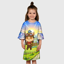 Платье клеш для девочки League of legends Тимо, цвет: 3D-принт — фото 2