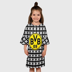 Платье клеш для девочки Borussia pattern geometry, цвет: 3D-принт — фото 2