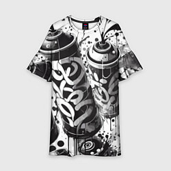 Детское платье Баллончики с краской - граффити