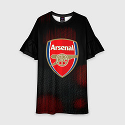 Платье клеш для девочки Арсенал абстракция штрихи, цвет: 3D-принт