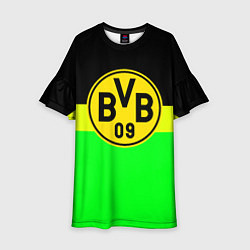 Платье клеш для девочки Borussia полосы линии, цвет: 3D-принт