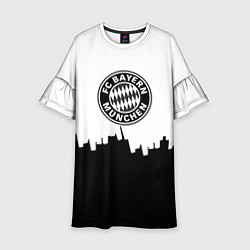 Платье клеш для девочки Bayern Mnchen пиксели, цвет: 3D-принт