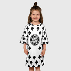 Платье клеш для девочки Bayern Mnchen пики, цвет: 3D-принт — фото 2