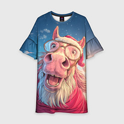 Детское платье Радостный новогодний конь