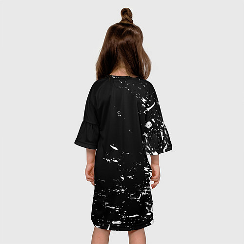 Детское платье Лестер сити краски белые / 3D-принт – фото 4