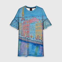 Детское платье Новогодний рисованный Санкт-Петербург