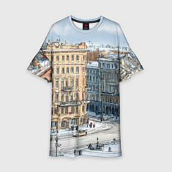 Детское платье Зимняя улица Питера