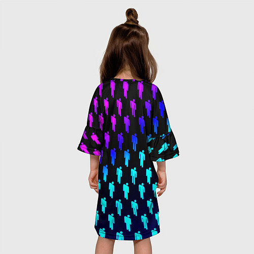 Детское платье Barcelona люди градиент неон / 3D-принт – фото 4