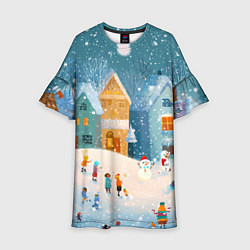 Детское платье Новогодние каникулы