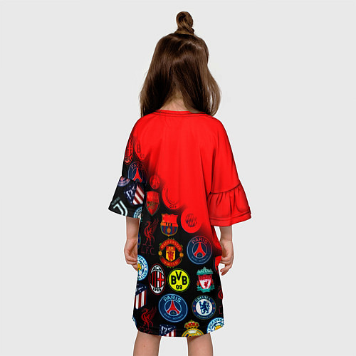 Детское платье Манчестер Юнайтед логотипы команд / 3D-принт – фото 4