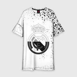 Детское платье Реал Мадрид черно белые краски