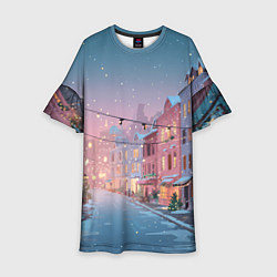 Детское платье Новогодняя улица