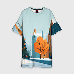 Детское платье Новогодняя улица