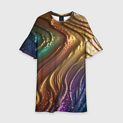 Детское платье Сморщенные складочки жидкости