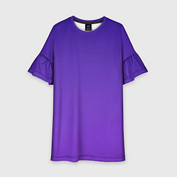 Платье клеш для девочки The color is purple, цвет: 3D-принт