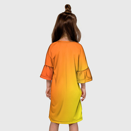 Детское платье Color orange red / 3D-принт – фото 4